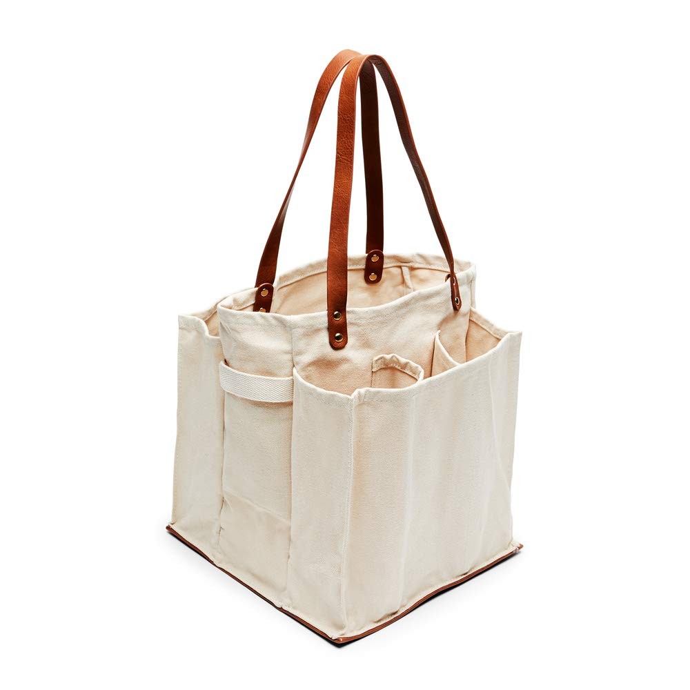 CapaBunga Farmer’s Market Tote Shopping Bags with Handles – 7 Pocket Large Ut…