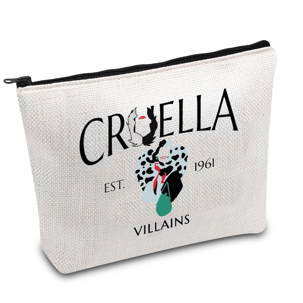FOTAP Villains Queen Gift 101 Movie Makeup Bag Inspired CRUELLA 1961