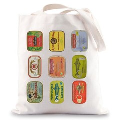 Canned Sardines Tote Bag Sardine Tin Fish Gift Portugal Italian Summer Gifts