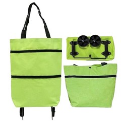 Portable Collapsible Shopping Cart Trolley Bag With Wheels Reusable Grocery Bags