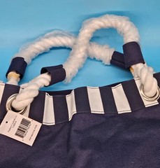 YANKEE CANDLE Navy Blue Tote Bag Nautical Ltd Edition Rope Handles Beach New