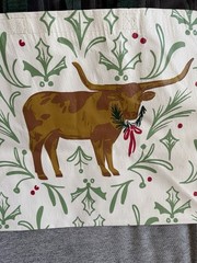 NEW H-E-B Reusable Tote Bag H.E.B. Longhorn Merry Christmas 19x14x 10.5