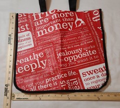 4pk Lululemon Reusable Shopping Tote Bags 3 Large 1 Small Red Manifesto Travel