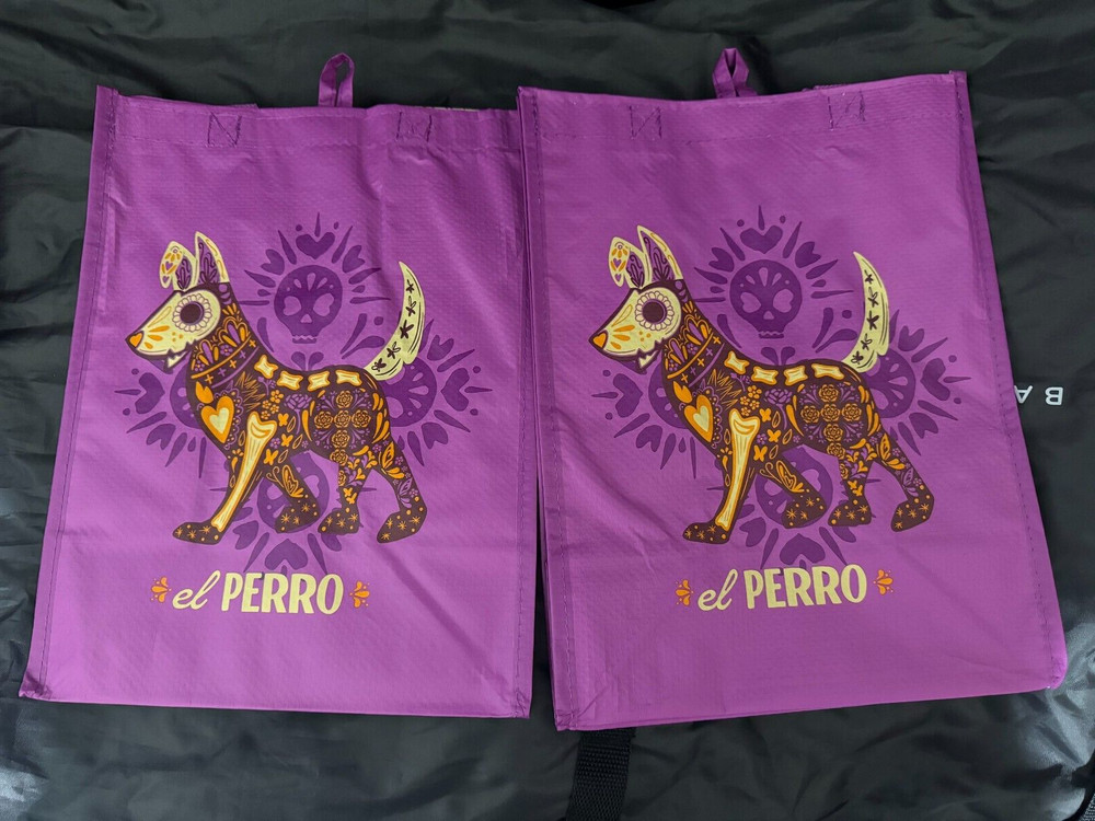 2 HEB El Perro / The Dog Day of the Dead / Los Muertos Bag 13X10X6 NWT