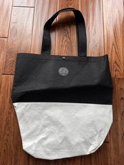 LULULEMON SHOPPING TOTE BAG, Reusable, Black & White Tyvek/Felt