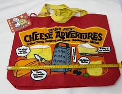 Trader Joe’s NEW Cheese Adventures 1 Reusable 100% Cotton Shopping Bag /Tote NWT