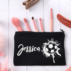 Reginary 80 Pack Canvas Zipper Makeup Bags Bulk Pencil Pouches All Black