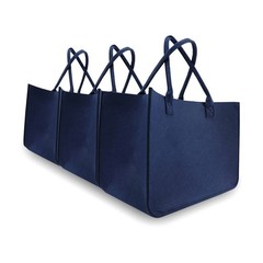 MEIANJU Felt Tote Bag, 16″x 12″x 10″ Large Reusable Bags Heavy Duty Grocery T…