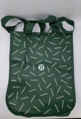 Lululemon Small Green Allover Print Reusable Bag Nylon Strap Recycled Materials