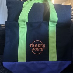 2 Trader Joes Trick Or Treat Canvas Tote Bag Green Black Purple Orange Halloween