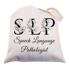Speech Language Pathologist SLP Tote Bag for Women Student Graduation Gift
