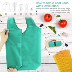 10 Pack Extra Large Reusable Grocery Bags – Foldable, Machine Washable Totes, Li