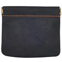 CALFOVERA 4.72 x 4.02 Inch Genuine Leather x x 0.37 inch, black