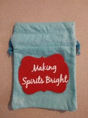 felt Drawstring bag Making Spirits Bright 269267