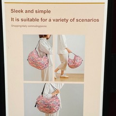 Portable Foldable Shopping Bag. Large Capacity, Multipurpose. 3.5” x 4” Folded