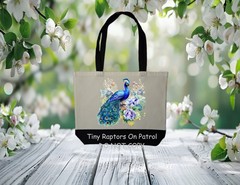 Peacock ~ Canvas Tote Bag~FREE shipping~shopping~CHOICE~Reusable~Gift~Birds