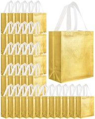 80 Pcs Reusable Gift Bags Set Glossy Grocery Gift Tote Bag with Hadnle for We…
