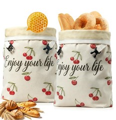 2 Pack Beeswax Bread Bags for Sourdough Homemade – X-Large, Red/Cherry