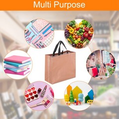 24Pcs Reusable Gift Bags with Handles 10.6 x 13 Inch Rose Gold