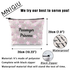MNIGIU Funny Girlfriend Cosmetic Bag Passenger Princess Makeup
