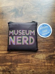 Museum Nerd Tote 20″x17″ Foldable Reusable Bag in Compact Zip Case Carries 40lbs