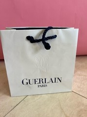 Guerlain Paris Reusable Paper Shopping Bag Gift White 8.5″ x 8.5″ x 3.5″