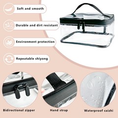 TotePrint TSA Approved Rectangle Clear Travel Toiletry Bags for