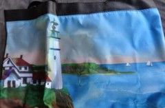 Beautiful Reusable Shopping Bag – Synthetic Material – Scenic Front Piece – NWOT