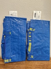 3 Pack IKEA Frakta Blue Reusable Shopping Bag Laundry Tote Large Sturdy 19 Gal