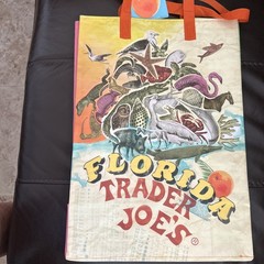New Trader Joe’s Reusable Grocery Bag, Florida Theme, 6 Gallons Capacity