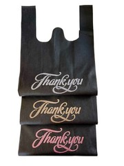 Non-Woven Reusable Bulk T-Shirt Grocery Bag Tote Thank You 50-200 Pieces 45GSM