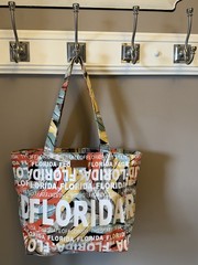 Robin Ruth Foldable Canvas Bag Multicolor Zipper Closure Tote