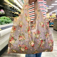 Large Reusable Tote Bag Eco Friendly Foldable Lightweight Carry Up to 44 lbs