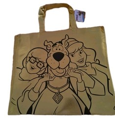 Scooby Doo Daphne Velma Reusable Gold Foil Jumbo Shopping Gift Bag with Handle