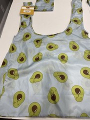 2 Avocado Fabric Fruit of The Loom Reusable Bags Grocery Tote NWT