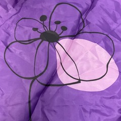 Aldi Reusable Foldable Purple Pink Floral Tote Bag