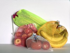 Medium Heavy Duty Eco-friendly Reusable Bags For Vegetables Grocery Items & More