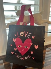 🌷 All You Need Is Love Heart Valentine Spring time shopping tote 🌷