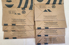 7 Starbucks Paper Bags Reusable Brown with Handles Rainforest Alliance