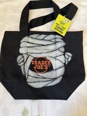 Trade Joes Mini Tote Bag Halloween Trick Or Treat Hand Drawn Limited Edition