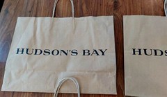Hudson Bay Company 4 Bags HBC Logo Reusable Gift / Shopping Paper Bags New