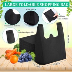 200 Pcs Reusable Grocery T Shirt Bags Bulk Small Non Woven Shopping Bag 10 x …
