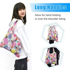 9 Pack Reusable Grocery Bags Foldable Shopping Bags Heavy Duty Nylon Bags Waterp