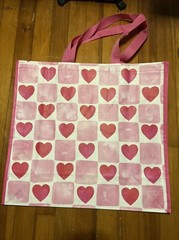 TJMaxx Shopping Bag Beautiful HEARTS ❤️ in 💖PINK 🌸 Reusable Tote Bag HAPPY