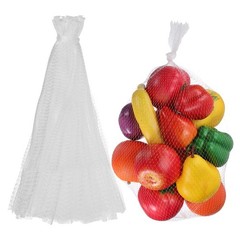 100Pcs Reusable Mesh Produce Bags, 17.7 Inches Egg Bags, White