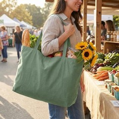 Elegant Extra Large Cotton Tote – Perfect for Eco-Friendly Lifestyle & DIY