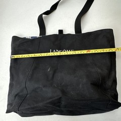 LANCOME Tote Bag Black + Waterproof Beach Blue Stripe Vintage Reusable Shopping