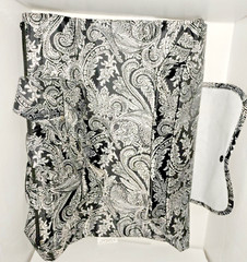 SACHI Black/White Toile Print Insulated Foldable Tote/Market (A9)