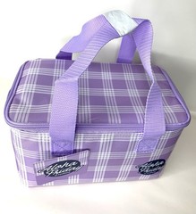 Foodland Hawaii Palaka Mini Cooler Lunch Bag – Lavender Purple Insulated Plaid