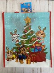 Paw Patrol Crew Christmas Tree Presents Reusable Tote Bag Holiday New Travel Kid